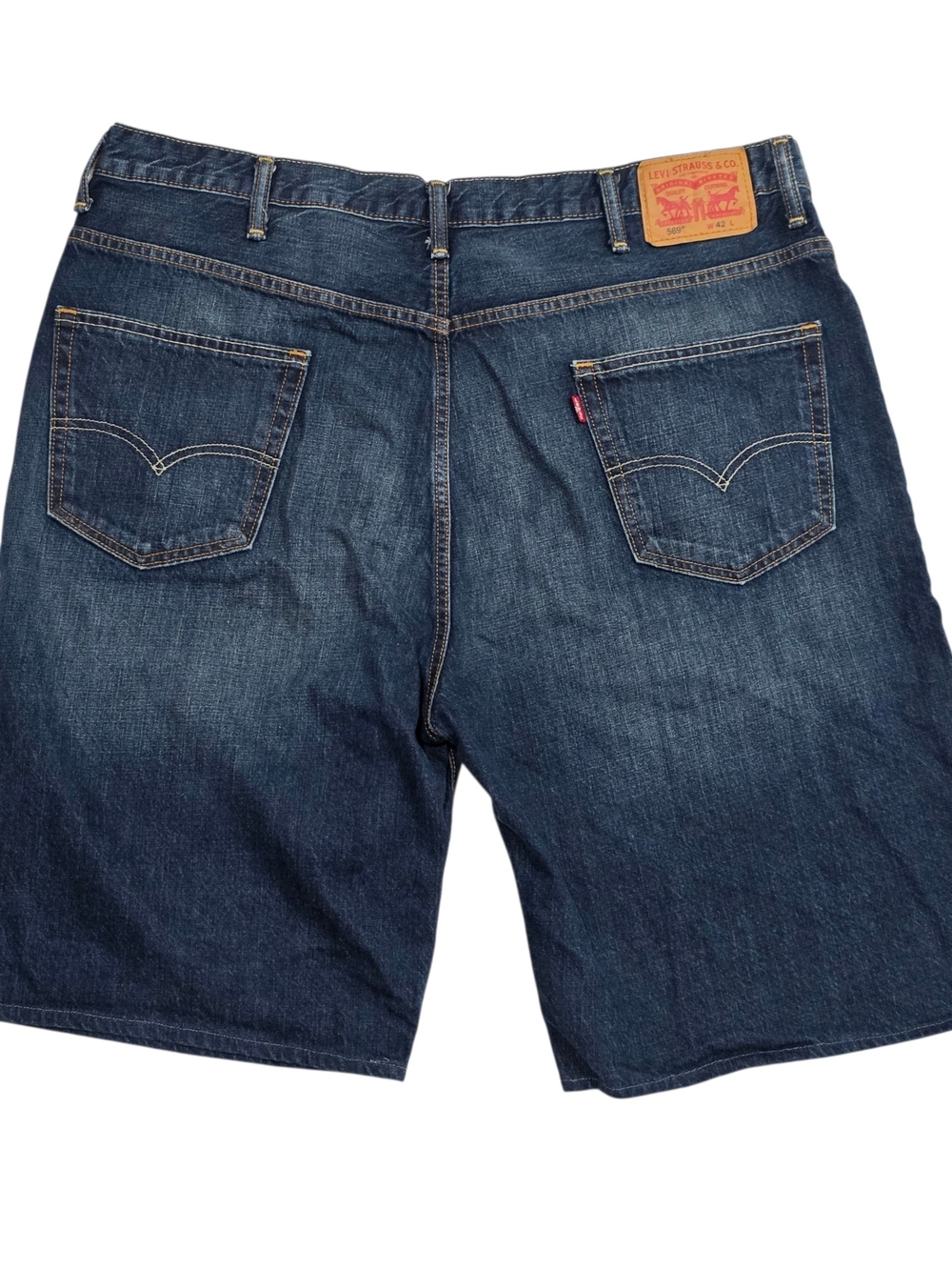 Levi's Dark Blue Denim Jean Shorts - Five-Pocket Style - Picture 3 of 10